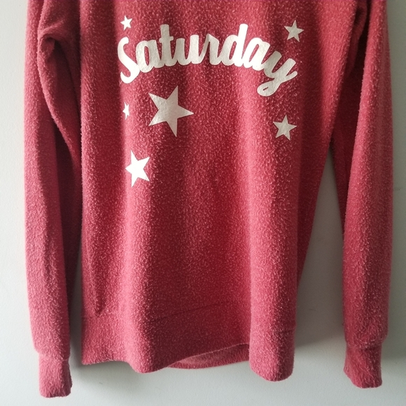 Chaser Saturday Stars Sweatshirt Open Back XS - Picture 4 of 9